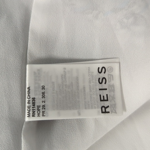 NEW Reiss Hope Jewel Print Halter Maxi Dress Navy White 10 evening formal - Picture 11 of 12